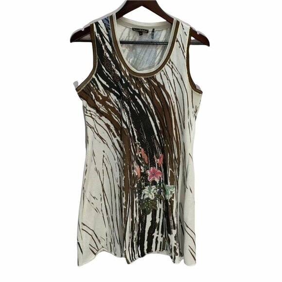 JANE & John🤎Lightweight Sweater Dress Sleeveless Brown/Beige Size M - Picture 3 of 9